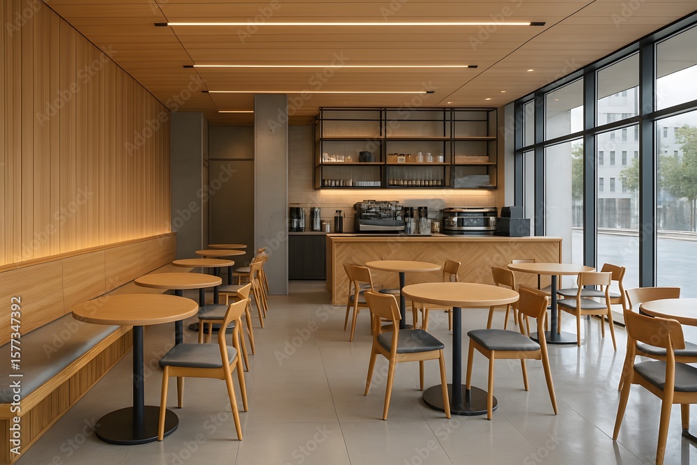 Fototapeta premium modern cafe