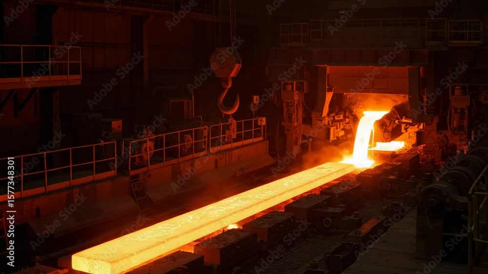 custom made wallpaper toronto digitalMolten Metal Pouring in Industrial Steel Factory