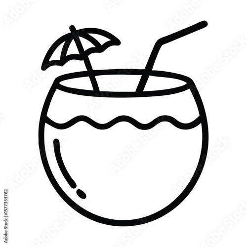 Coconut drink vector design and illustration
