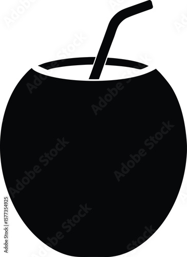 Coconut drink vector design and illustration