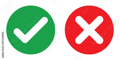 set box check mark and cross.