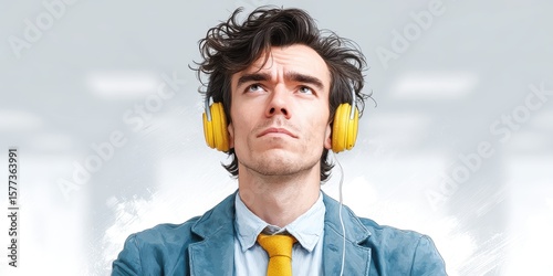 Professional Editor Using Noise Cancelling Headphones to Enhance Focus in a Creative Work Environment