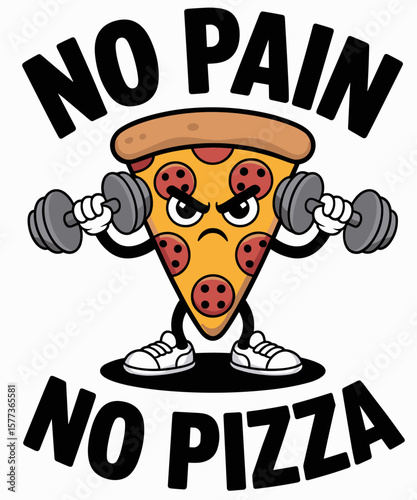 No Pain No Pizza Lover Workout Funny Gym Quotes