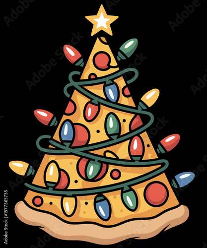Christmas Pizza Xmas Tree Funny Xmas Food