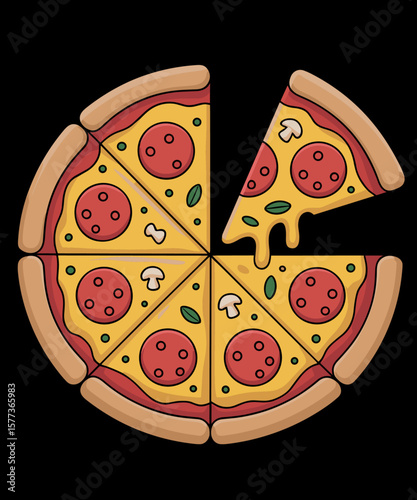 Pizza Pie & Slice Dad And Son Matching Pizza Father's Day