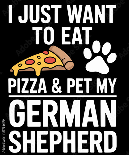 German Shepherd Dog Lover Pizza Funny Dog Mom