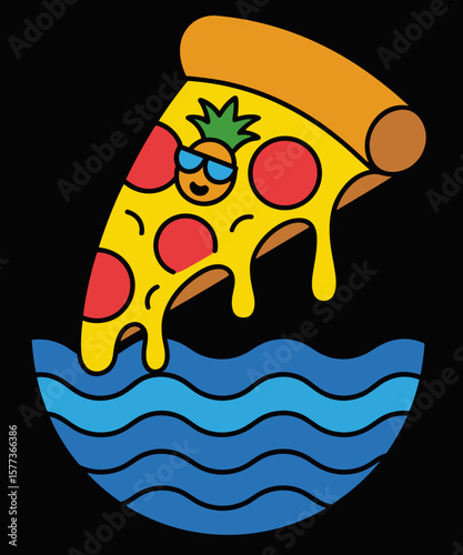 Pineapple Pizza Hawaiian Floating Food Snack Lover