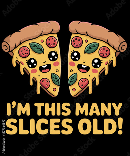 2 Year Old Slices Old Kids 2nd Birthday Pizza