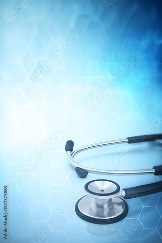 Healthcare concept stethoscope on a modern background