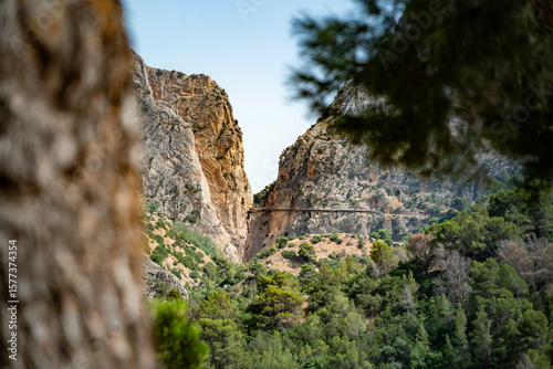 El Caminito del Rey – gorge walkway in El Chorro, Málaga, Spain