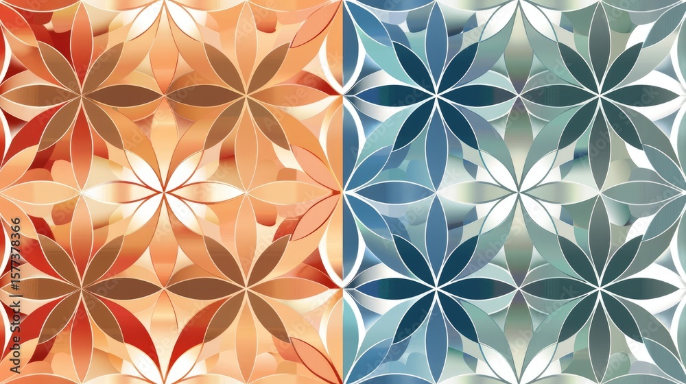 Fototapeta premium geometric pattern, 2 colors, lineart,salvia 