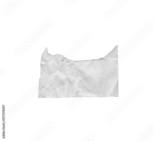 Obraz na plátně Old-fashioned paper piece with natural folds and raw edges