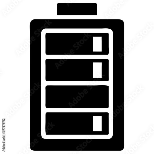 Simple Flat Style Battery Charge Indicator Symbol Shape Icon Element