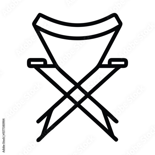 Silhouette of producer chair isolated on white background
