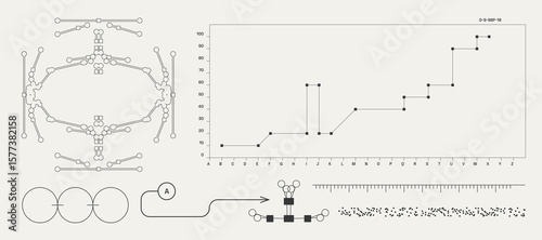 Utilitarian Graphic Set Diagrams, Shapes, Lines. Fully editable Vector assets