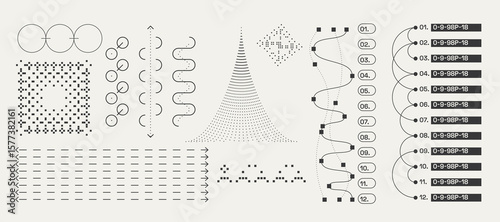 Utilitarian Graphic Set Diagrams, Shapes, Lines. Fully editable Vector assets