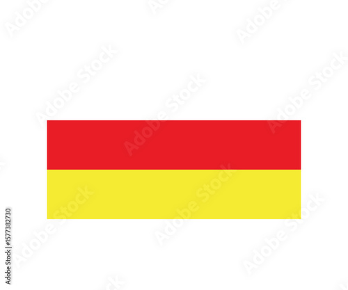 The flag shown in the image is the flag of North Ossetia–Alania, a federal subject (republic) of Russia.

