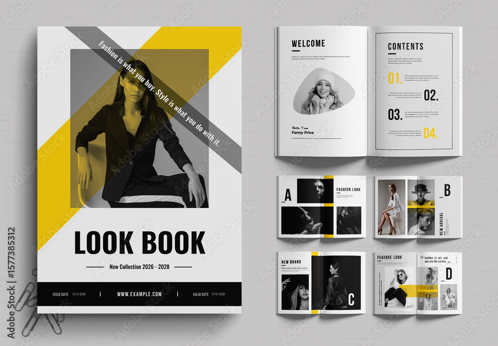Fashion Lookbook Template Layout Stock Template | Adobe Stock