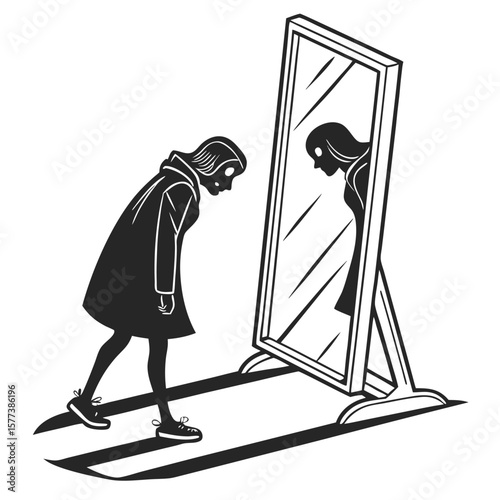 Self-Perception, Reflection, Identity Crisis: A Powerful Visual Metaphor