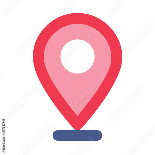 Free Download A red location pin icon isolated on white background - GFXLoad