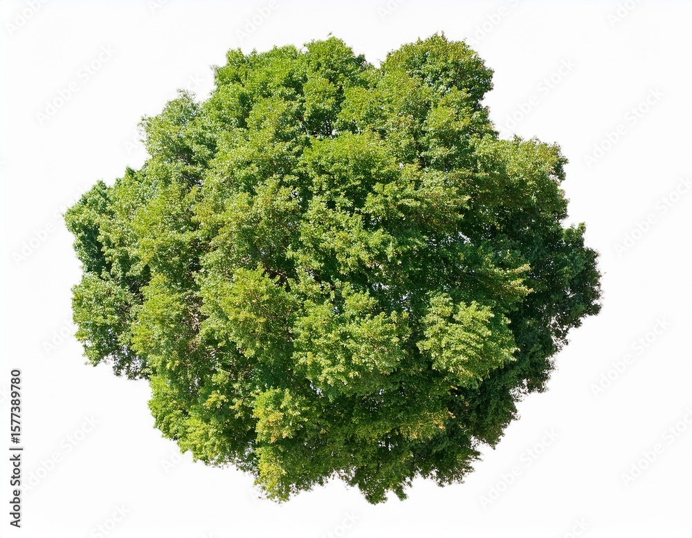 Fototapeta premium top view of tree isolated