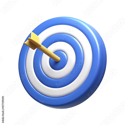 Achieve Your Goals Bullseye Target Graphic for Business Success