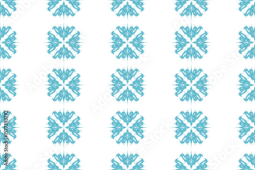 Seamless ikat Vector Pattern. Traditional Textile Design.
