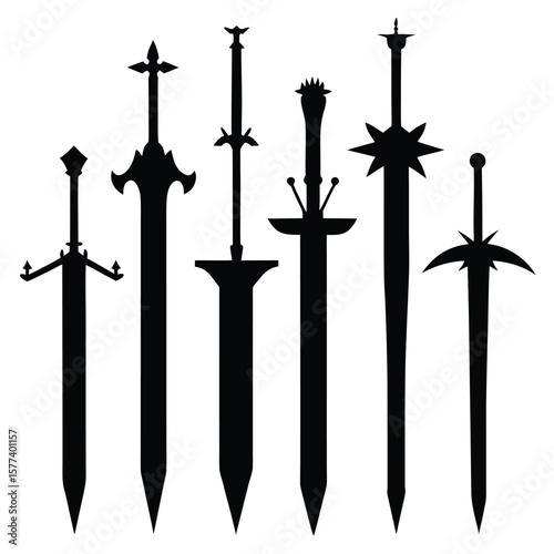 Isolated set of religious cross symbols, including vintage, ancient, and medieval designs, on a white background