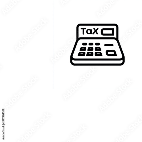  An icon showing a calculator with "Tax" on its screen.