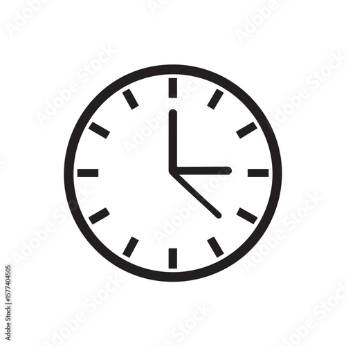  A simple outline icon of a clock.