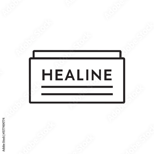  An outline icon of a "HEADLINE" text box.