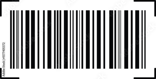 Barcode scan icon. vector bar code. Simple fake bar code. Barcode product distribution icon Scan me text. Smartphone usage. payment and identification. Scan barcode icon outline collection 