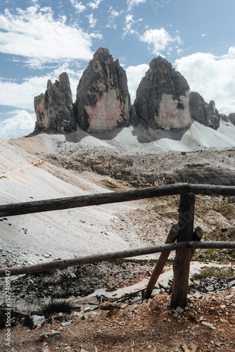 Hiking at Tre Cime di Lavaredo, Icon of the Dolomites, Italian Alps