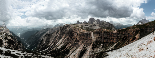 Hiking at Tre Cime di Lavaredo, Icon of the Dolomites, Italian Alps