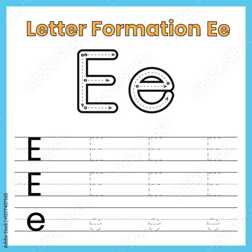 Letter E

Alphabet tracing E

Letter formation E

Tracing letter E

Handwriting practice E

Uppercase and lowercase E

Learn to write E

Preschool worksheet letter E

Kindergarten handwriting

Printab
