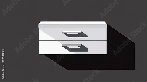 Modern Minimalist Drawer Design with Clean Lines and Shadows