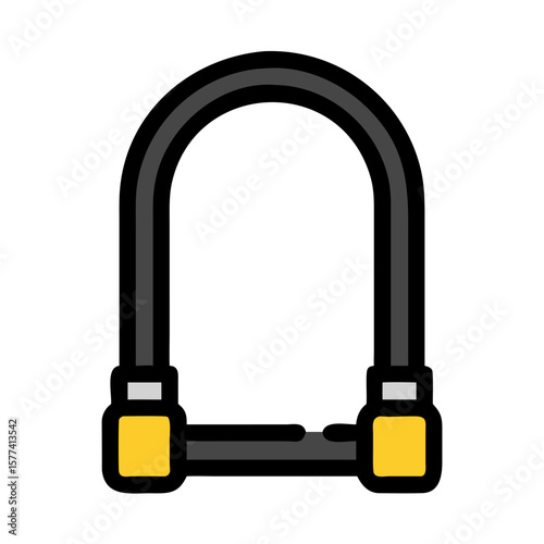 Sturdy u-lock design for security and protection in bicycle safety applications