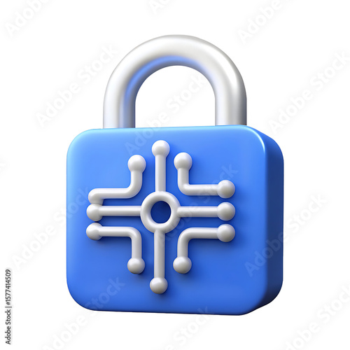 Cybersecurity Advanced Data Protection with Secure Padlock Icon