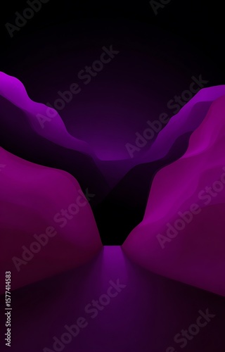Abstract purple landscape with dark background