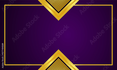 Luxurious abstract background with vertical golden accents and elegant purple tones