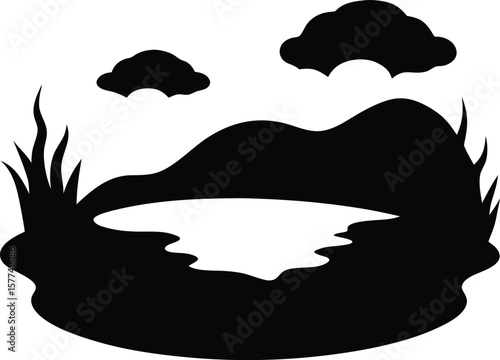  Lake Scene Silhouette