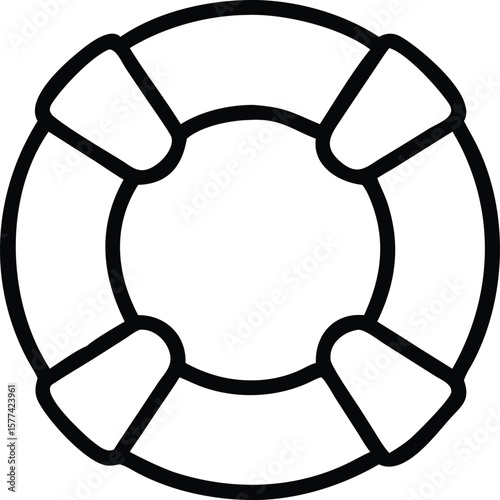 Lifebuoy vector illustration style