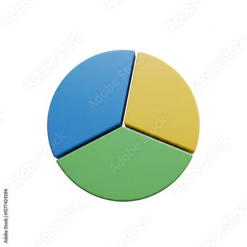 Free Download 3D illustration of a Pie chart isolated on white - GFXLoad
