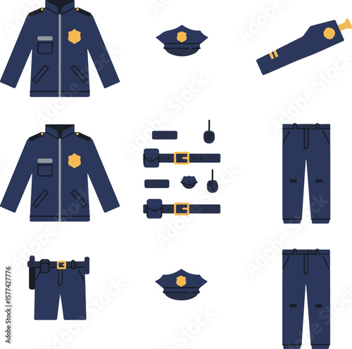 Law Enforcement Officer's Gear Collection.

