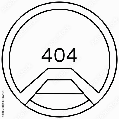 404 error page icon with hanging sign style
