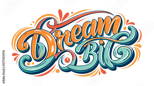 Printed in elegant script, "Dream Big" shines across a soft white T-shirt. The minimalist background enhances the hopeful message, turning a simple shirt into a symbol of aspiration and vision.

