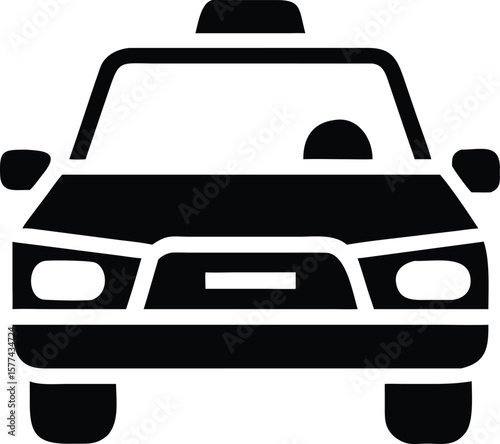 Taxi cab front view icon