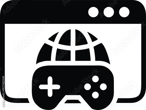 Online gaming globe icon