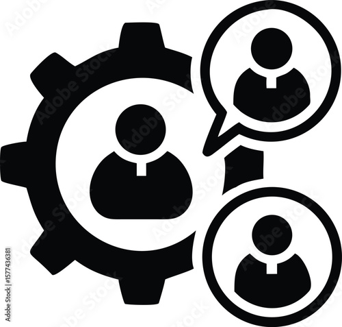 Teamwork and collaboration icon