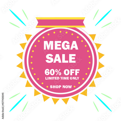 Vibrant Sale Banner With Discount Offer promotion
